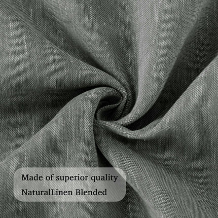 2 Panels Light Filtering Curtains Linen Semi Sheer Window Drapes Rod Pocket