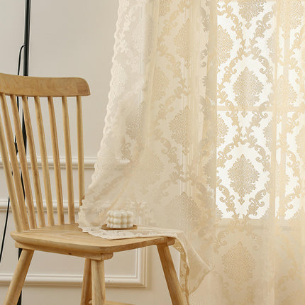 2 Panels Solid Window Sheer Curtains for Bedroom Living Room Decor Grommet Tops