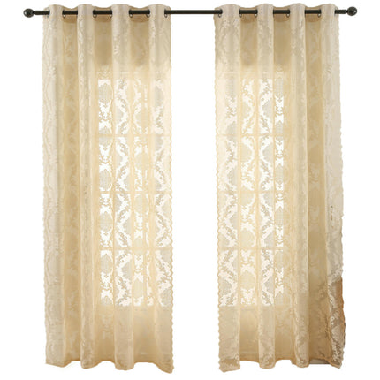 2 Panels Solid Window Sheer Curtains for Bedroom Living Room Decor Grommet Tops