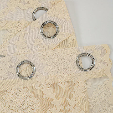 2 Panels Solid Window Sheer Curtains for Bedroom Living Room Decor Grommet Tops