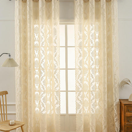 2 Panels Solid Window Sheer Curtains for Bedroom Living Room Decor Grommet Tops