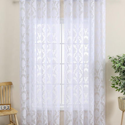 2 Panels Solid Window Sheer Curtains for Bedroom Living Room Decor Grommet Tops