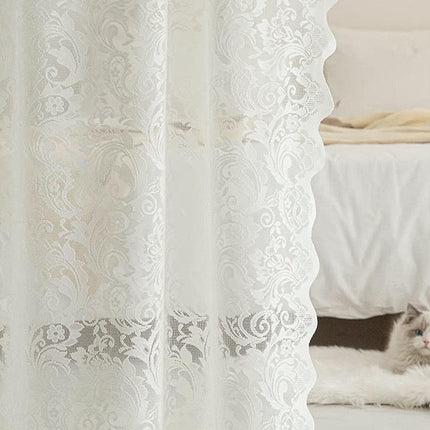 Curtains Semi Sheer Window Voile Living Room Sheer Drapes 2 Panels Rod Pocket