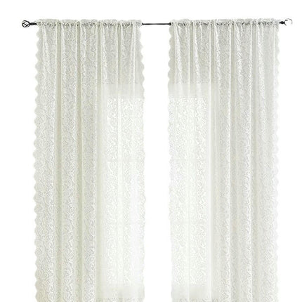 Curtains Semi Sheer Window Voile Living Room Sheer Drapes 2 Panels Rod Pocket