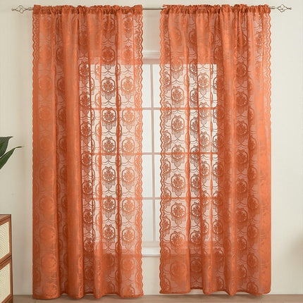 Lace Curtains Sheer Curtain Panels for Living Room Bedroom 2 Panels Rod Pocket