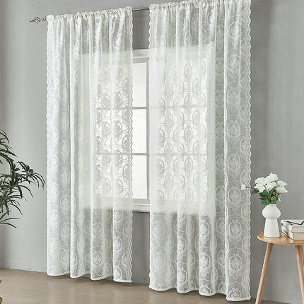 Lace Curtains Sheer Curtain Panels for Living Room Bedroom 2 Panels Rod Pocket