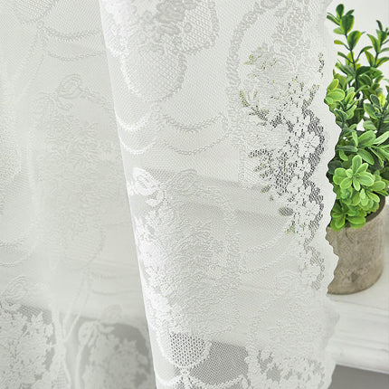 Lace Curtains Sheer Curtain Panels for Living Room Bedroom 2 Panels Rod Pocket