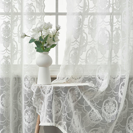 Lace Curtains Sheer Curtain Panels for Living Room Bedroom 2 Panels Rod Pocket