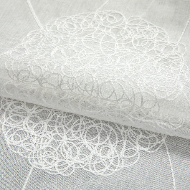 Sheer Curtains for Living Room 2 Panels Set Floral Voile Curtains Rod Pocket