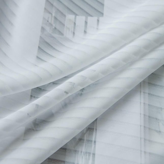White Sheer Curtains for Bedroom and Living Room, Set of 2  Panels Grommet Tops