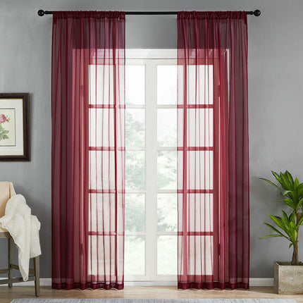 2 Panels Sheer Curtains Voile Curtains for Bedroom and Living Room Rod Pocket