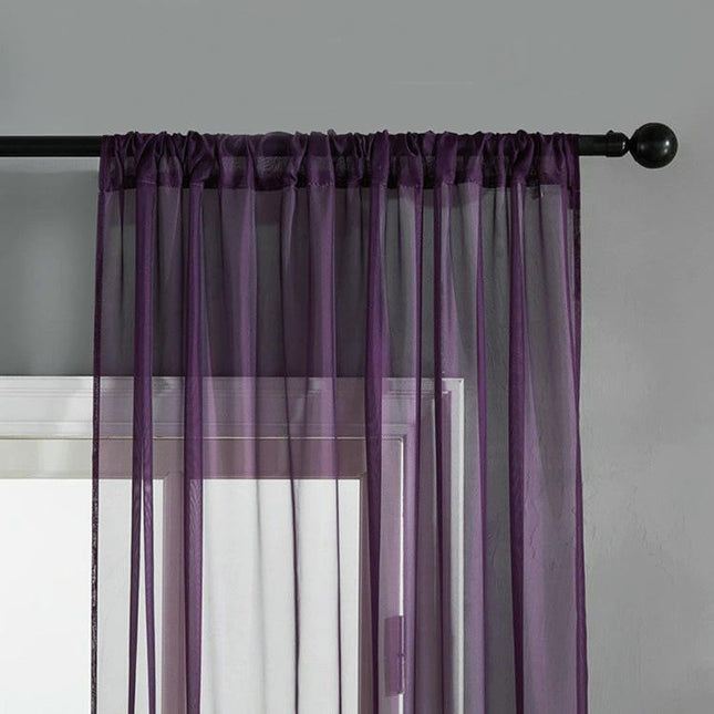 2 Panels Sheer Curtains Voile Curtains for Bedroom and Living Room Rod Pocket