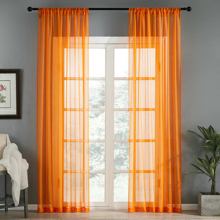 2 Panels Sheer Curtains Voile Curtains for Bedroom and Living Room Rod Pocket