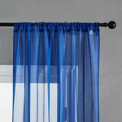 2 Panels Sheer Curtains Voile Curtains for Bedroom and Living Room Rod Pocket