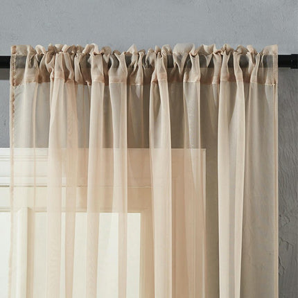 2 Panels Sheer Curtains Voile Curtains for Bedroom and Living Room Rod Pocket