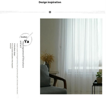 2 Panels Sheer Curtains Voile Curtains for Bedroom and Living Room Rod Pocket