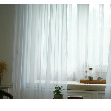 2 Panels Sheer Curtains Voile Curtains for Bedroom and Living Room Rod Pocket