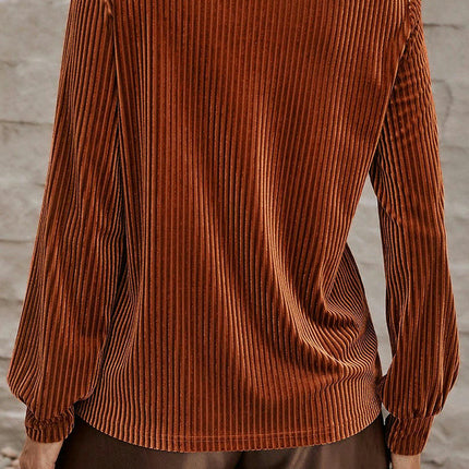 Women's Velvet Top V Neck Long Sleeves Solid Casual Tunic Blouse Loose T-Shirt