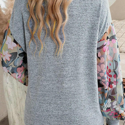 Women's Long Sleeve Shirts Button V Neck Puff Sleeve Tunic Tops