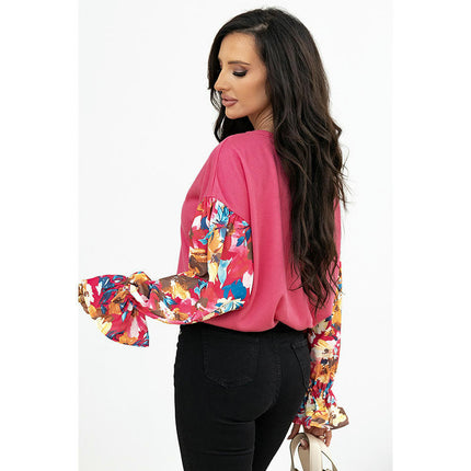 Women's Loose Drop Shoulder Lantern Sleeve Crew Neck Fashion Pullover Knit Tops