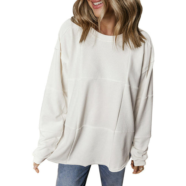 Women's Long Sleeve T-Shirts Casual Drop Shoulder Crewneck Loose Pullover Tops