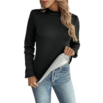 Women's Thermal Turtleneck Shirts Turtle Neck Fleece Lined Long Sleeve Base Layer Tops