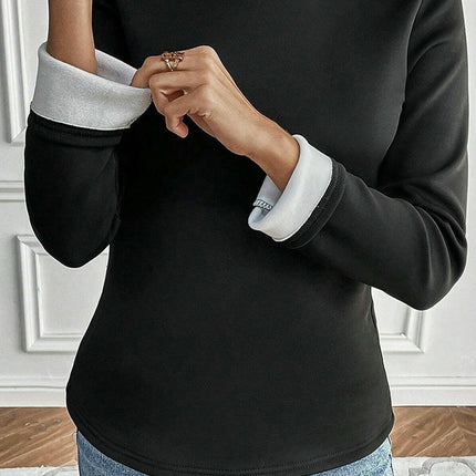 Women's Thermal Turtleneck Shirts Turtle Neck Fleece Lined Long Sleeve Base Layer Tops