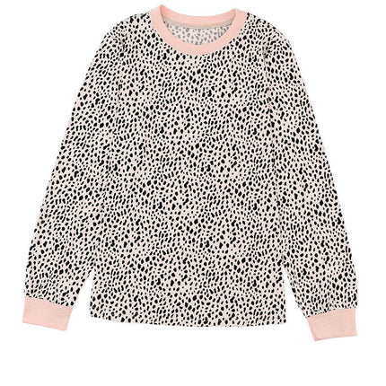 Womens Crewneck print Sweatshirt Casual Loose Fitting Tops Long Sleeve T Shirt
