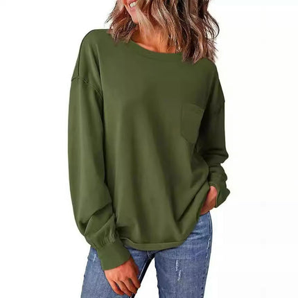 Womens Long Sleeve Shirts Crewneck Casual Trendy T Shirts Tops