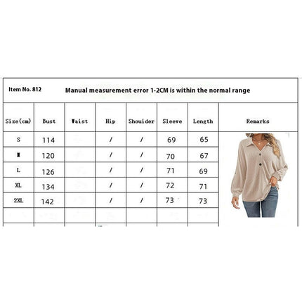 Long Sleeve Shirts for Women Casual Button V Neck Collared Tops