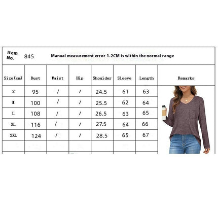 Womens Long Sleeve T Shirts V Neck Casual Loose Basic Fall Fashion Trendy Tops