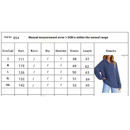 Womens Hoodies Casual Long Sleeve Texture Pullover Sweatshirts Tops with Pocket