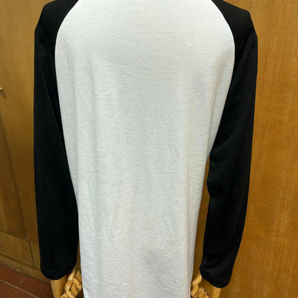 Women's Long Sleeve Color Block Fall Tops Casual Crewneck Loose Fit T Shirt with Pocket