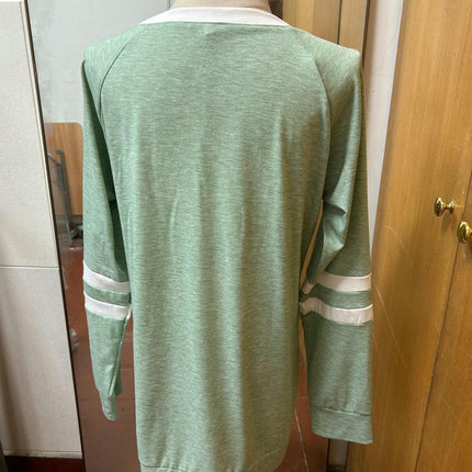 Womens Casual Fashion Color Block T Shirts Long Sleeve Crewneck Tunic Tops