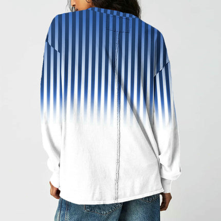Womens Crewneck Sweatshirt Casual Loose Fit Print Tops Long Sleeve T Shirt