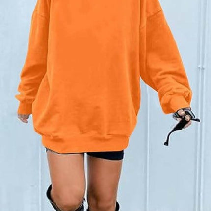 Womens Crewneck Long Sleeve Casual Loose Sweatshirt Oversized Tops Shirts
