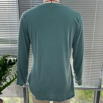 Women Long Sleeve Tunic Tops Crewneck Side Slits Casual T Shirt
