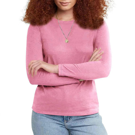 Women Crewneck Long Sleeve Slim Fit T Shirt Going Out Fall Fashion Basic Tops