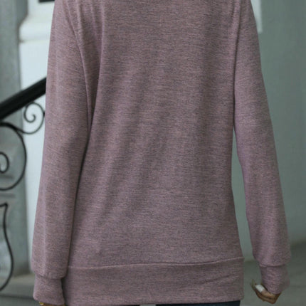 Women's Long Sleeve Square Neck T-Shirts Casual Loose Fake Two Piece Shirts Tops