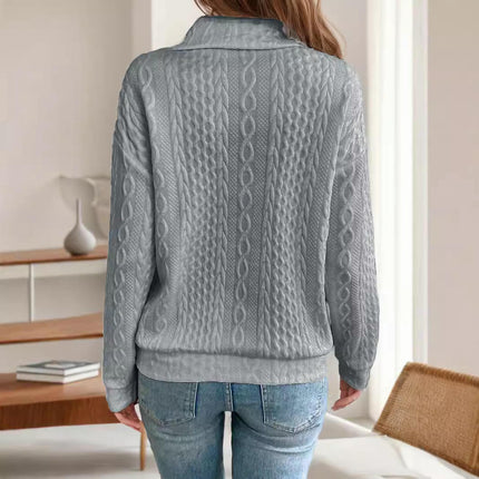 Womens Zipper Sweatshirt Turtleneck Long Sleeve Pullover Casual Loose Sweatshirts Top T Shirts