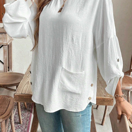 Tunic Tops for Women Long Sleeve Shirts  Casual Crew Neck Flowy Blouse