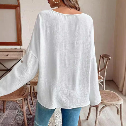 Tunic Tops for Women Long Sleeve Shirts  Casual Crew Neck Flowy Blouse