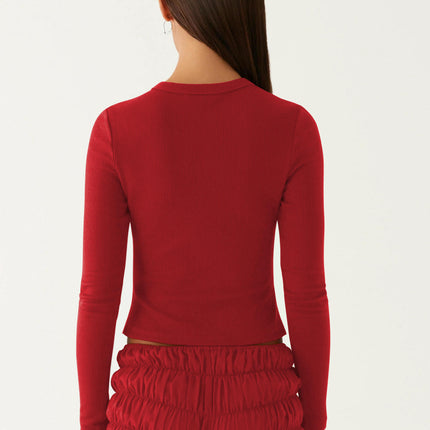 Womens Slim Fitted Cardigan Long Sleeve Y2K Ribbed Tops Button Down Shirts