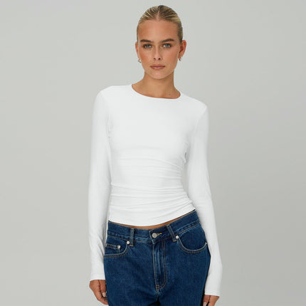 Long Sleeve T Shirts for Women Crew Neck Casual Tops Slim Fit Basic Tee