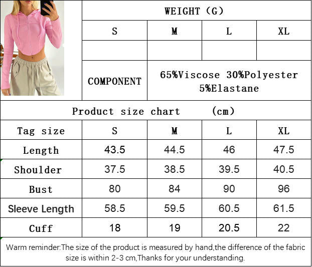 Women's Ribbed Knit Zip Up Drawstring Hoodie Long Sleeve Slim Fit Crop Tops