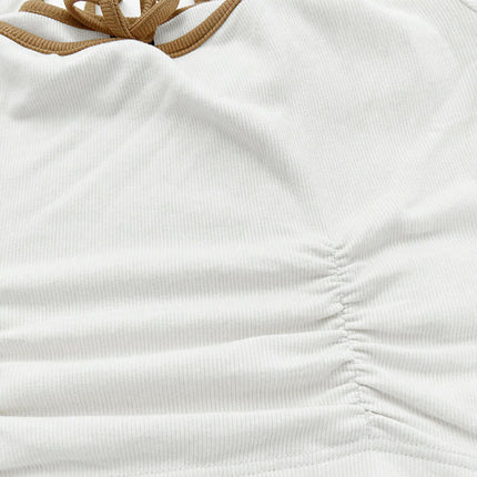 Women Going Out Crop Tops Square Neck Long Sleeve Slim Fitted T Shirt