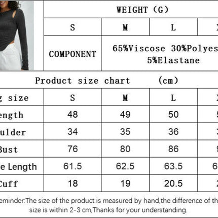 Womens Long Sleeve T Shirts Cutout Crew Neck Asymmetrical Hem Slim Fit Crop Top