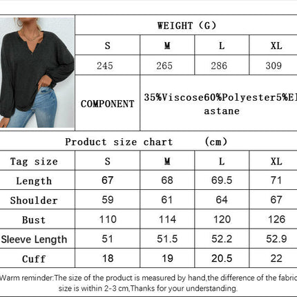 Women's Long Sleeve Henley Tshirt Casual Button Round Neck Loose Tunic Tops