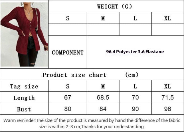 Women Long Sleeve Shirts V Neck Tops Casual Slit Front Slim Fit Lightweight Sweaters