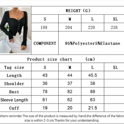 Women's Sexy Sweetheart Neck T Shirt Long Sleeve Slim Fitted Ruched Button Going Out Crop Top